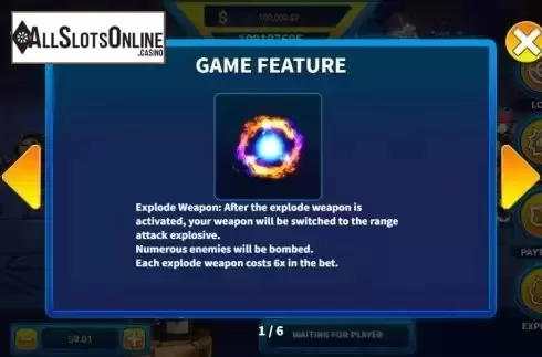 Explode Feature screen