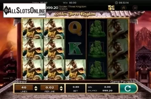 Win screen 1. Golden Three Kingdom from High 5 Games