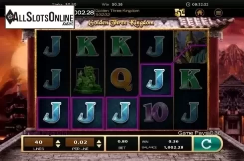 Win screen 2. Golden Three Kingdom from High 5 Games