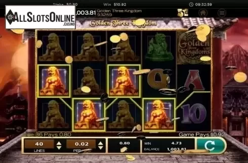Win screen 4. Golden Three Kingdom from High 5 Games