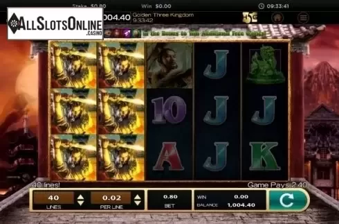 Win screen 6. Golden Three Kingdom from High 5 Games
