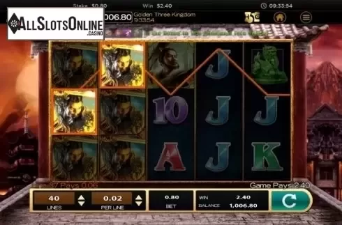 Win screen 7. Golden Three Kingdom from High 5 Games