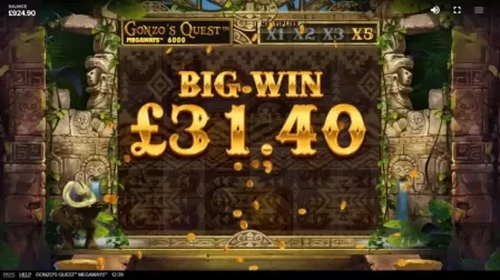 Gonzo’s Quest Megaways slot screenshot 2