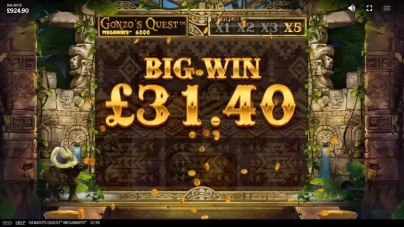 Gonzo’s Quest Megaways slot screenshot 2