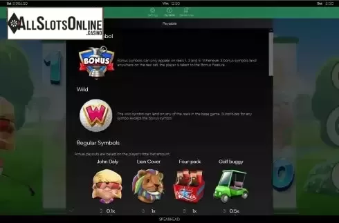 Special symbols screen