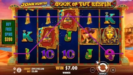 John Hunter and the Book of Tut Respin slot screenshot 3