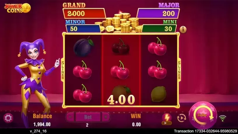 Joker Coins slot screenshot 