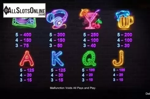 Paytable. Jump High from CQ9Gaming