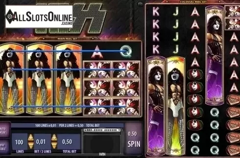 Win screen. KISS: Shout it Out Loud! from WMS