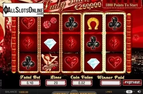 Game Workflow screen. Lady Luck (SkillOnNet) from SkillOnNet