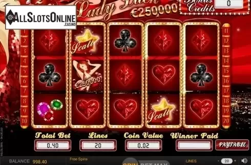 Scatter screen. Lady Luck (SkillOnNet) from SkillOnNet