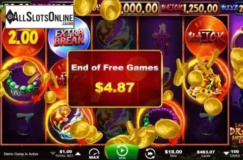 Extra Break Free Spins Win Screen 2