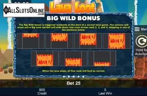 Paytable 3. Lava Loot from Greentube