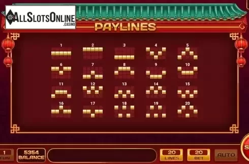Pay Lines screen