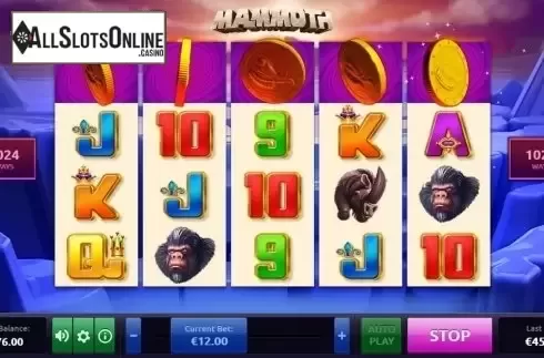 Free spins screen. Mammoth (Rakki) from Rakki
