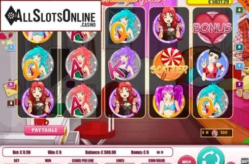 Screen2. Manga Girls (9) from Portomaso Gaming