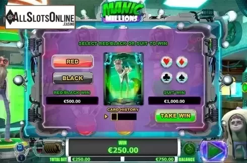 Screen7. Manic Millions from NextGen