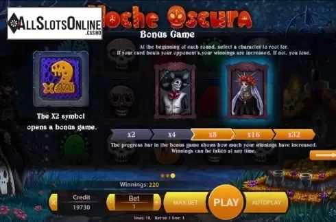 Bonus game screen