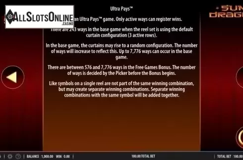 Ultra Pays. Quick Hit Ultra Pays Sun Dragon from Bally