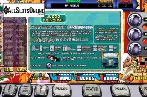 Paytable 1. RF Angels from R. Franco