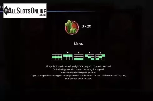 Paylines screen