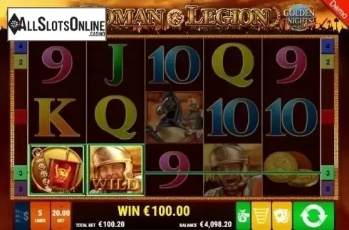 Win Screen. Roman Legion GDN from Gamomat