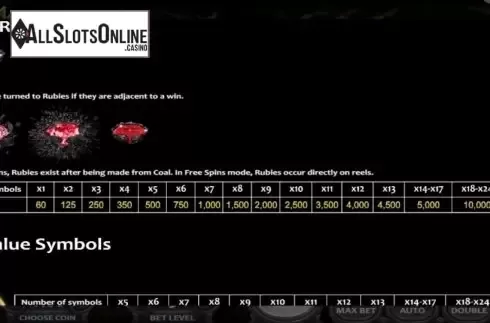 Paytable 2. Ruby Jade from Nucleus Gaming