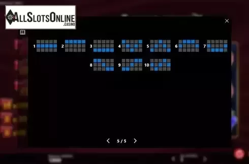 Paylines screen