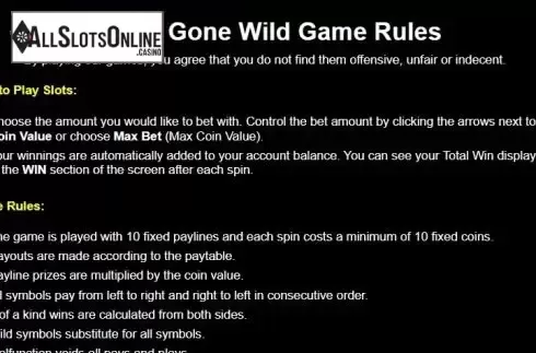 Game rules 1