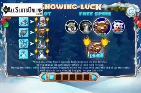 Features. Snowing Luck Christmas Edition from Spinomenal