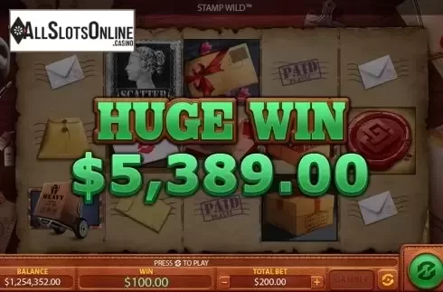 Win screen 3. Stamp Wild from Green Jade Games