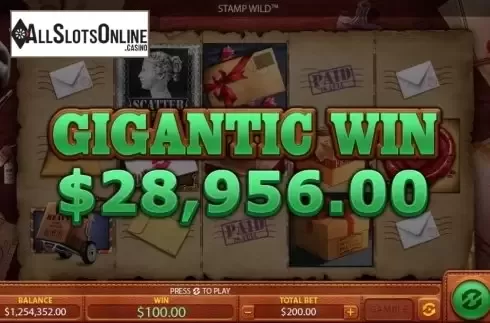 Win screen 5. Stamp Wild from Green Jade Games