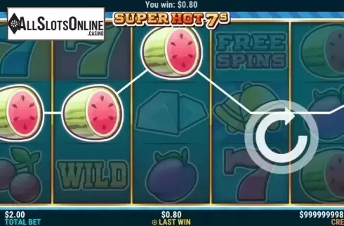 Win Screen 1. Super Hot 7s (Slot Factory) from Slot Factory