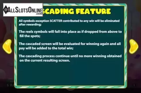 Cascading feature screen