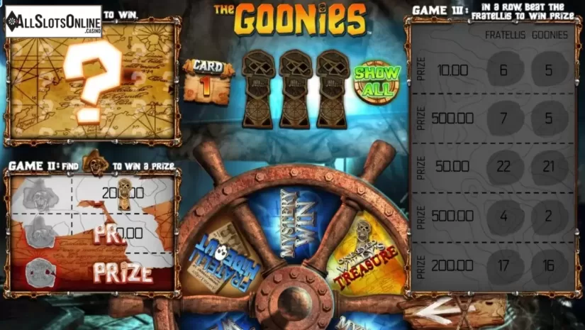 Game Screen 1. The Goonies Scratchcard from Blueprint