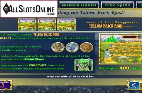 Screen4. The Winnings of Oz from Playtech