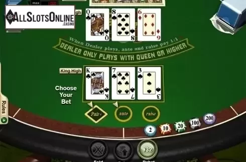 Game workflow 3. Tri Card Poker from RTG