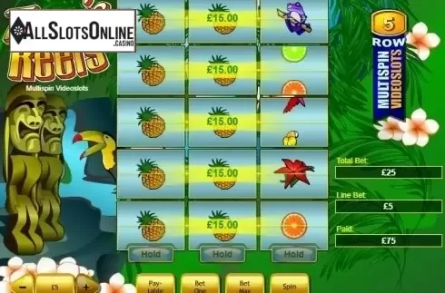 Win Screen . Tropic Reels from Playtech