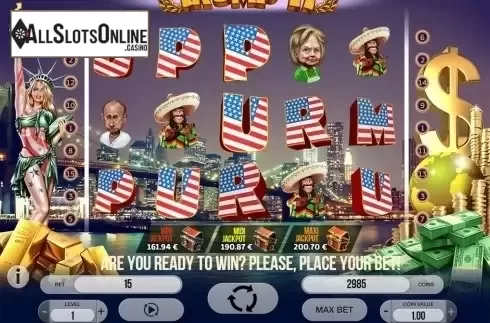 Reels screen. Trump It from Fugaso