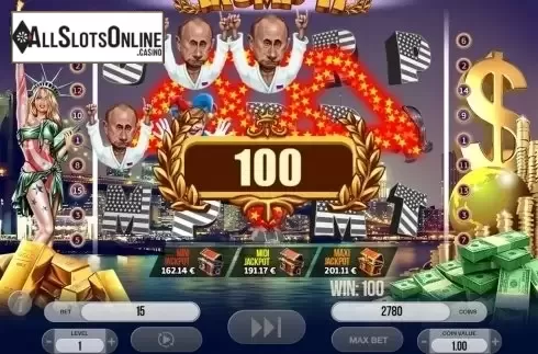 Scatter win screen. Trump It from Fugaso