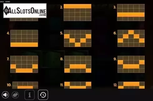 Paylines screen