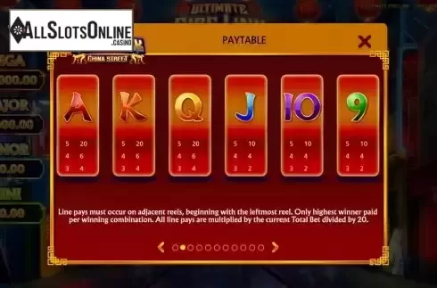 Paytable screen 2