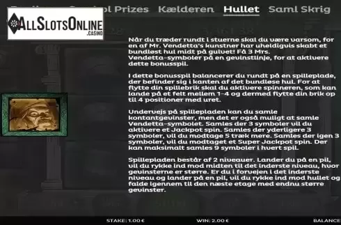 Bonus game screen 2