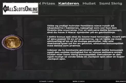 Bonus game screen