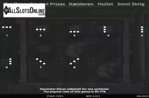 Paylines screen