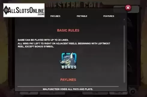 Bonus symbol screen