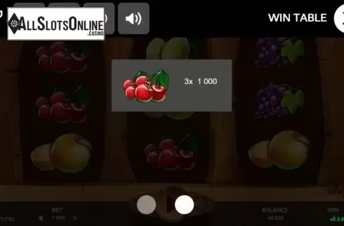 Paytable 2. Wooden Fruits (Promatic Games) from Promatic Games
