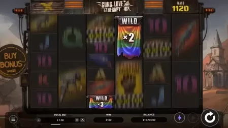 Guns, Love & Therapy slot screenshot 2