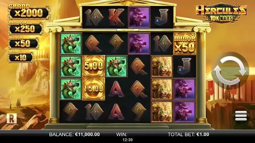 Hercules 10k Ways slot screenshot 1
