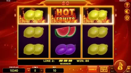 Hot Fruits Deluxe slot screenshot 4